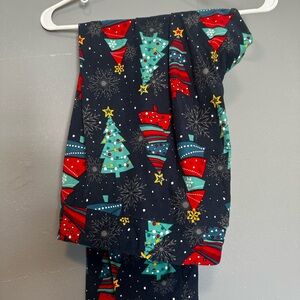 Women's Navy Holiday Tree Print Leggings - [Brand]